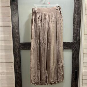 Elegant Taupe Wide Leg Pants for Women